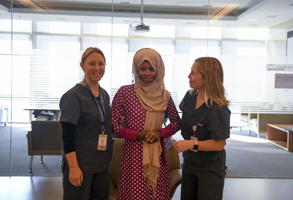 Ethiopian woman left in coma after Abu Dhabi gas explosion leaves ssmc hospital after a year Ethiopian woman left in coma after Abu Dhabi gas explosion leaves ssmc hospital after a year